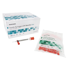 MON942663CS - McKesson - Insulin Syringe with Needle, 100 EA/BX, 5BX/CS