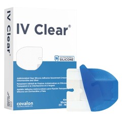 Covalon Technologies Antimicrobial I.V. Dressing IV Clear&reg; Silicone 4 X 4.8 Inch Sterile, 25/BX