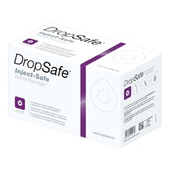 HTL-STREFA Pre-Injection Adhesive Strip DropSafe&reg; 1-3/8 Inch Diameter Film / Foam Round White Sterile, 100/BX
