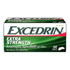 Haleon US Services Pain Relief Excedrin&reg; Extra Strength 250 mg - 250 mg - 65 mg Strength Acetaminophen / Aspirin / Caffeine Capsule 100 per Bottle, 1/BT