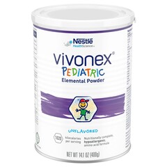 Nestle Healthcare Nutrition Pediatric Oral Supplement Vivonex&reg; Pediatric Unflavored 400 Gram Can Powder Amino Acid, 6/CS