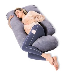 Root Technology Nursing Pillow Momcozy Gray Reusable, 1/EA