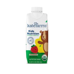 Kate Farms Pediatric Oral Supplement Kate Farms Kid's Nutrition Strawberry Flavor 8.45 oz. / 250 mL Reclosable Carton Liquid Organic Pea Protein, 1/EA
