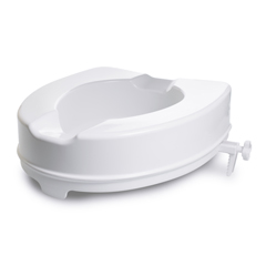 MON1095384EA - McKesson - Raised Toilet Seat 4 White 400 lbs.