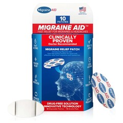 Carpal AID LLC Pain Relief MIGRAINE AID™ Drug Free Patch, 10/PK