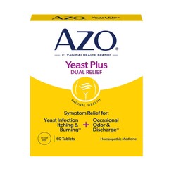 IHealth Pain Relief AZO&reg; Yeast&reg; Plus 30X - 30X - 12X -12X Strength Candida Albicans / Kreosotum / Natrium Muriaticum / Sulphur Tablet 60 per Box, 1/BX