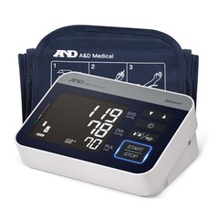 A&D Medical Home Automatic Digital Blood Pressure Monitor AND Wide Cuff Nylon Cuff 22 to 42 cm Desk Model, 1/EA