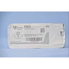 J & J Healthcare Systems Absorbable Suture with Needle PDS™ II Polydioxanone CT-2 1/2 Circle Taper Point Needle Size 3-0 Monofilament, 36/BX