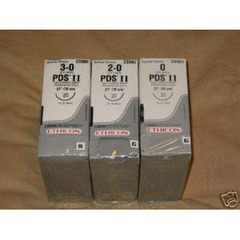 J & J Healthcare Systems Absorbable Suture with Needle PDS™ II Polydioxanone CP-2 1/2 Circle Reverse Cutting Needle Size 2-0 Monofilament, 36/BX