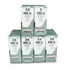 J & J Healthcare Systems Absorbable Suture with Needle PDS™ II Polydioxanone CP-2 1/2 Circle Reverse Cutting Needle Size 0 Monofilament, 36/BX
