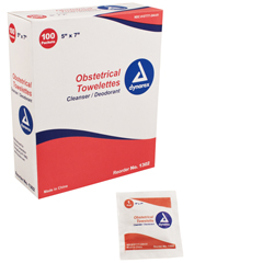 MON809780CS - Dynarex - Obstetrical Wipe Individual Packet 100 per Pack