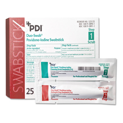 MON130296CS - PDI - Impregnated Swabstick PDI® Duo-Swab® 7.5% / 10% Strength Povidone-Iodine Individual Packet NonSterile, 250/CS