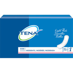 MON843792PK - Essity - TENA® Light Incontinence Pads, Moderate Absorbency, Regular Length