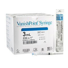 MON348827BX - Retractable Technologies - VanishPoint® Syringe with Hypodermic Needle, 100 EA/BX