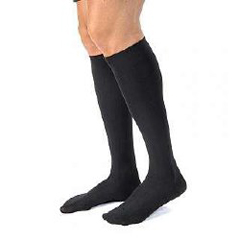 MON826320PR - Jobst - Mens Knee Stockings Black LG, 2EA/PR