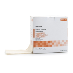 MON1112851BX - McKesson - Tubular Support Bandage Spandagrip 3 Inch X 11 Yard Standard Compression Pull On Natural Size D NonSterile, 1/BX