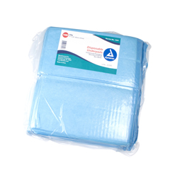MON817613CS - Dynarex - Underpad Chux 17 x 24 Disposable Fluff / Polymer Heavy Absorbency
