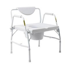 MON1065226EA - McKesson - Commode Chair, Drop Arms, Steel Frame, Padded Backrest