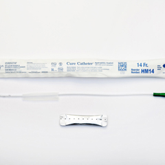 MON880266EA - Cure Medical - Urethral Catheter Cure Catheters Straight Tip Hydrophilic Coated Plastic 14 Fr. 16
