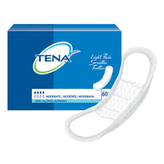 MON766686CS - Essity - TENA® Light Incontinence Pads, Moderate Absorbency, Long Length