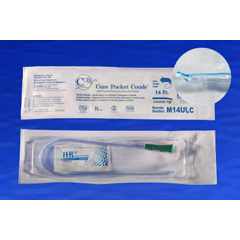 MON1044622EA - Cure Medical - Cure Pocket Cath® Urethral Catheter, 14 Fr. (M14ULC)