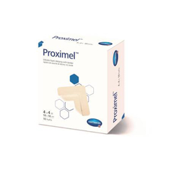 MON1055876BX - Hartmann - Silicone Foam Dressing Proximel® 3 x 3 Square Adhesive with Border Sterile, 10/BX