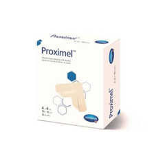 MON1055876EA - Hartmann - Silicone Foam Dressing Proximel® 3 x 3 Square Adhesive with Border Sterile