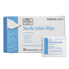 PDI Saline Wipe Hygea&reg; Individual Packet Saline 24 per Pack Unscented, 24EA/BX, 24BX/CS