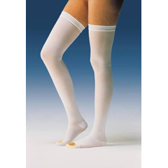 MON203527PR - BSN Medical - Anti-embolism Stockings Anti-Em/GP® Thigh-high Medium, Short White Inspection Toe