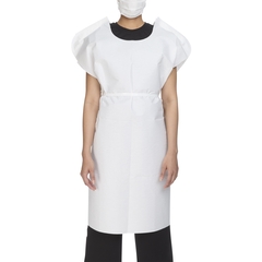 McKesson Exam Gown Large Tissue / Poly / Tissue White Adult, 50EA/CS