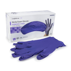 MON957804CS - McKesson - Exam Glove Confiderm NonSterile Powder Free Nitrile Textured Fingertips Blue X-Large Ambidextrous