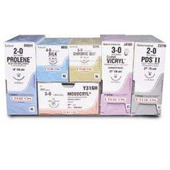 J & J Healthcare Systems Nonabsorbable Suture with Needle Prolene™ Polypropylene STC-6 Straight Reverse Cutting Needle Size 10-0 Monofilament, 12/BX
