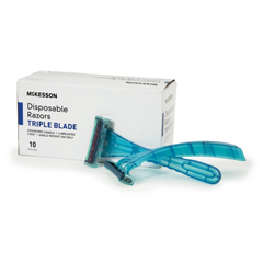 MON628717BX - McKesson - Pivot Head Razor Medi-Pak™ Performance Triple Blade, Disposable Non-Sterile, 10EA/BX