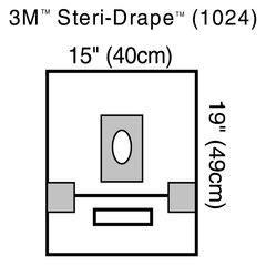 Solventum Corporation EENT Drape 3M™ Steri-Drape™ Small Aperture Drape 15 W X 19 L Inch Sterile, 40/CS