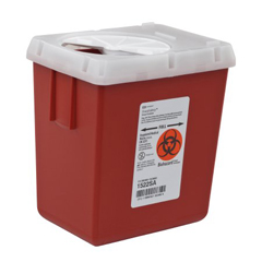MON346911CS - Medtronic - SharpSafety™ Sharps Container, Phlebotomy, Red, 2.2 Quart