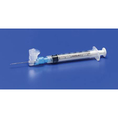MON534214BX - Covidien - Tuberculin Syringe with Needle Magellan® 1 mL 25 Gauge 5/8 Attached Sliding Safety Needle, 50 EA/BX