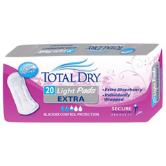MON975704BG - Secure Personal Care Products - TotalDry® Bladder Control Pads (SP1561), 20 EA/BG