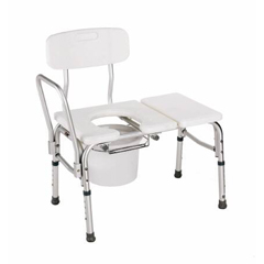 MON479699EA - Apex-Carex - Bath / Commode Transfer Bench 17 to 21 Inch 300 lbs. Fixed Arm