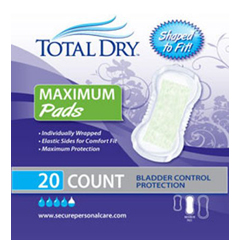 MON975710CS - Secure Personal Care Products - TotalDry® Bladder Control Pads (SP1573), 180/CS
