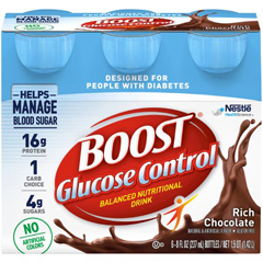 MON983706CS - Nestle Healthcare Nutrition - Oral Supplement Boost Glucose Control® Rich Chocolate 8 oz. Bottle Ready to Use