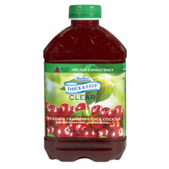 MON797173CS - Hormel Health Labs - Thick & Easy® Clear Thickened Beverage, Cranberry Juice, 46 oz. Bottle, Ready to Use, Nectar