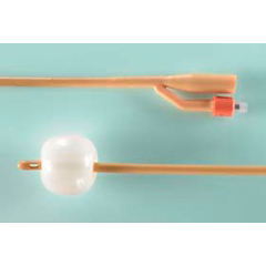 MON473798CS - Bard Medical - Foley Catheter Bardex I.C. 2-Way Olive Coude Tip 30 cc Balloon 16 Fr. Red Rubber
