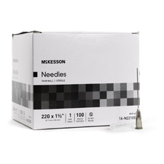 MON1031793BX - McKesson - Hypodermic Needle Without Safety 22 Gauge 1-1/2 Inch Length, 100/BX