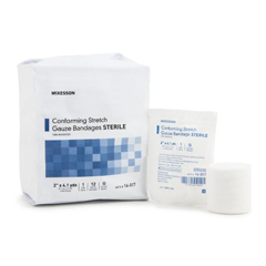 MON999367CS - McKesson - Conforming Bandage Poly Blend 2 X 4-1/10 Yard Roll Sterile, 1EA/PK, 12PK/BG, 8BG/CS