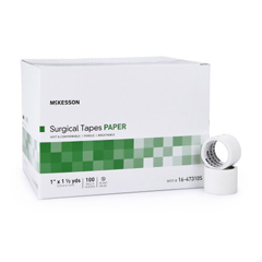 MON1055583BX - McKesson - Medical Tape Paper 1 X 1.5 Yard White NonSterile, 100 RL/BX