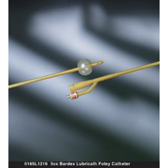 MON163658EA - Bard Medical - Foley Catheter Bardex Lubricath 2-Way Standard Tip 5 cc Balloon 30 Fr. Hydrophilic Polymer Coated Latex