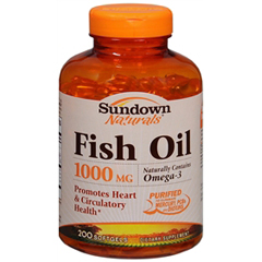 MON801998BT - US Nutrition - Fish Oil Sundown Naturals® 1000 mg Softgels 200 per Bottle