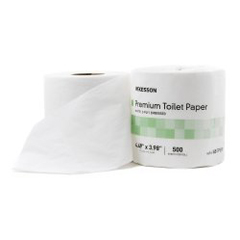 MON1045391RL - McKesson - Toilet Tissue Premium White 2-Ply Standard Size Cored Roll 500 Sheets 3.98 X 4.49 Inch, 1/RL