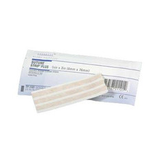 Gentell Skin Closure Strip Suture Strip&reg; Plus 1/4 X 4 Inch Nonwoven Polyamide Flexible Strip Tan, 50/BX