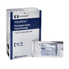 Cardinal Health Petrolatum Impregnated Dressing Vaseline™ 1 X 8 Inch Gauze Petrolatum Sterile